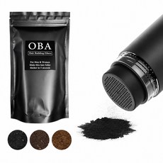 OBA 纖維髮粉, 1個, 50克補充包(02.黑棕)+專用空瓶