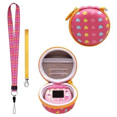 LTGEM 다마고치 픽스/오리지널/나노 X/헬로 키티/유니와 호환되는 케이스 보관 보호 휴대용 전자 반려동물 랜야드 넥 스트랩 포함(포니 퍼플), 레드
