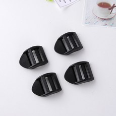 짱패브릭 블랙 내경20mm 플라스틱버클 레더락 사각링 조리개시리즈, 4개
