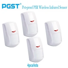 쿠쿠스토어 PGST 완전 자동 방지 PIR 센서 적외선 감지 433MHz 스마트 홈에 사되는 무선 RF, 01 4pcs, 01 CN