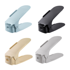 可調式鞋架 鞋架 收納 鞋子收納 可調節鞋架 鞋托架, 黑色, 1個