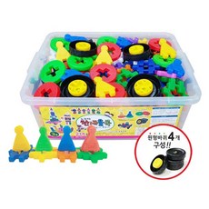국민교육사 뉴꼬마 천재블록 3호 214pcs 와플블록, 3호 (214pcs), 1개