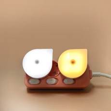 룸인커머스 LED 콘센트형 퐁퐁 취침등 수면무드등 인테리어등 광센서 모션센서, 광센서(전구색)