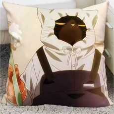 쌍천 야무진 고양이는 오늘도 우울 33가지 디자인 사각 쿠션 베개 인형 장식 선물 애니 굿즈 후쿠자와 사쿠 유키치 유리 오시로, 10