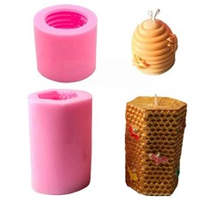 2팩 꿀벌 벌집 캔들 몰드 실리콘 퐁당 케이크 초콜릿 캔디 밀랍 캔들 비누 로션 바 크레용 폴리머 클레이용