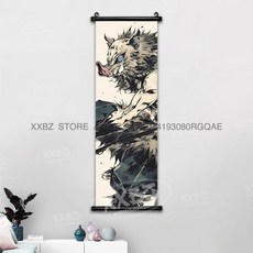 귀멸의칼날 아크릴스탠드 귀칼 장식 스크롤 그림 Kamado Tanjirou Tomioka Giyuu 홈 Kochou Shinobu 캔버스 포스터 선물, [00] 25x75cm(10x30inch), [35] gmzr25-7