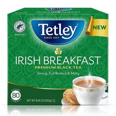 Tetley 아이리쉬 블랙퍼스트 프리미엄 홍차 240g, 1, 80