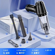 모어담 미니 진공 청소기 가정용 자동차용 무선충전, 1