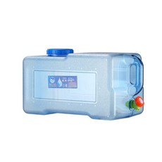 워터저그디스펜서 캠핑 물통 휴대용 장착 수도꼭지 대용량, 1개, 20L 수직 투명 물통 세트