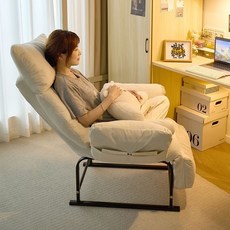 1인용리클라이너 각도조절 소파 등받이 의자 낮잠소파, 베이지