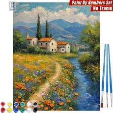 컬러풀 트리 디지털 유화 나무잎 산맥 거실 벽장식 선물, 22. S1139279