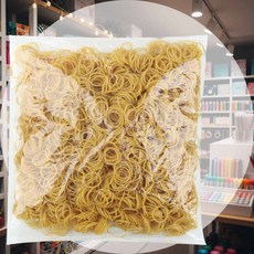 노란 고무줄 3cm 정리재료 사무용포장재 학용품 미용실 고무밴드 만들기재료