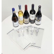 지승 와인 OPP 접착 필름 투명(4종) 자체제작 라벨 보호, 투명, 1세트