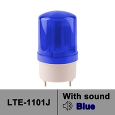 빨간색 노란색 녹색 12 경고등 회전 비콘 LTE 부저 없음 파란색 1101J 24V LED 산업용 AC110V 소리 220V, Blue with sound