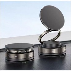 해브유 차량용 초강력 진공 흡착 흔들림방지 마그네틱 휴대폰 거치대 360도 회전 접이식 핸드폰거치대, 블랙, 1개 블랙, 1개