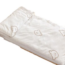 嬰幼兒全棉水洗加厚褥墊 寶寶純棉午睡墊 幼兒園兒童寢具, 65x130cm 幼兒園常用尺寸, 1個