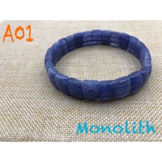 【樂石】丹泉石坦桑石手排，方型設計材料, 1個, A01