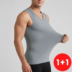 엘마운틴 2중벨벳 남자 기모나시 겨울 보온 발열 런닝 내의 1+1