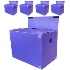 네오비 이사박스 고급벨크로형 5개묶음, 보라, 5개