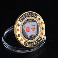 1조각 포커 카드 가드 행운을 빌어 요 기념품 카지노 커버 수호자 칩 코인 테이블 게임 아름다운, 02 B