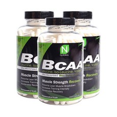 NutraKey BCAA支鏈胺基酸膠囊, 200顆, 3罐