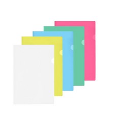 【現貨】L夾 資料夾 L型資料夾(12入/包) 顏色隨機 業務夾 報告夾 檔案夾 文具 事務用品 收納夾 興雲網購, 1個