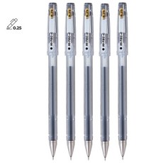 PILOT 하이테크-C 0.25mm 5개 + 사은품(모닝3색) 파일롯트 HI-TEC-C 젤 잉크 볼펜, 블랙5개