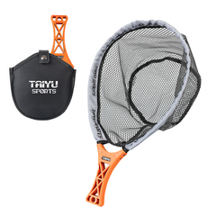 쏘가리 송어 은어 민물 계류 낚시용 접이식 띁채, 일자형 오랜지 핸들