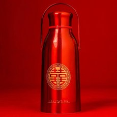 優選 結婚慶用品婚慶陪嫁紅色暖水壺熱水瓶保溫壺3.2陞保溫瓶暖壺家用, 3.2L尊榮款 吾家有喜1個, 1個