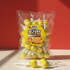 알프스스트롱 롤리팝 비타씨 막대사탕 레몬맛 봉지, 30개, 10g