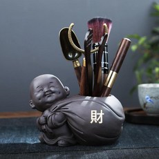 紫砂袋袋有財六君子茶具擺設, 袋袋有財六君子－黑色, 1套