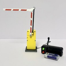 전동 리모컨 주차 차단기 장난감 어린이 교통 놀이 업다운 배리어 게이트 완구, 1개, 노란색 업그레이드된 전기 곡선 막대
