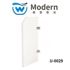 Modern摩登衛浴擋水板 簡約設計 有效阻擋水花飛濺 保持浴室乾爽, 白色, 1個