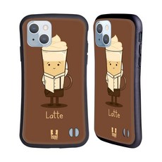 헤드 케이스 애플 폰 14와 호환되는 두유 커피 퍼스널리티 하이브리드 디자인, 라테