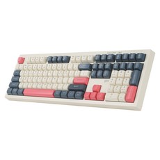 지클릭커 오피스프로 사일런스 M RGB 무소음 방수 무선 블루투스 키보드 108키, 제조사축, WK50, HAVANA