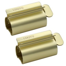 치약 압착기 - 금속 튜브 압착기 스테인리스 스틸 튜브 링거 UDQYQ 치약 시트 홀더 스탠드 (그레이), 매트 골드