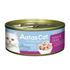 Aatas Cat 愛達思 白肉鮪魚+南瓜貓罐, 1個, 愛達思-白肉鮪魚+蟹肉