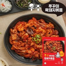 우주 쭈꾸미 흑돼지 볶음 300g (1팩) 쭈삼 양념쭈꾸미 캠핑 간편조리 밀키트 주꾸미, 1개