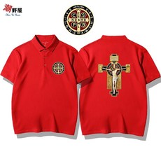 潮野屋 耶穌受難日 十字架 POLO衫 短T WPD-351