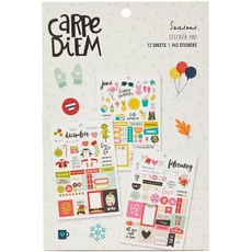 Simple Stories Carpe Diem by Simple Stories Seasons Sticker Tablet, 계절, 1팩