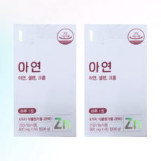 비타민하우스 아연셀렌크롬, 2개, 60정