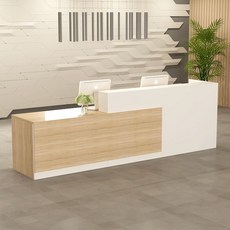 카운터 계산대 리셉션 캐셔 접수대 옷가게 병원 학원, 무광 화이트 단풍나무 왼쪽 상단 120x60x100cm