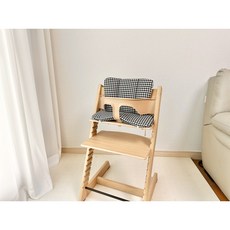 트립트랩 야마토야 호환 방수 쿠션 세트(의자미포함), 하운드체크 블랙