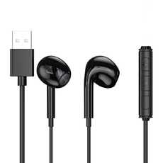 宅購趣 USB耳機, 黑色, HSF-186 BLK