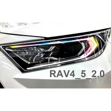 小馬汽車工坊 TOYOTA RAV4 五代/5.5代 有色透明車燈眉 DIY燈眉貼，個性化車燈裝飾，提升外觀質感, 1個, 5代_2.0汽油版_燒鈦色