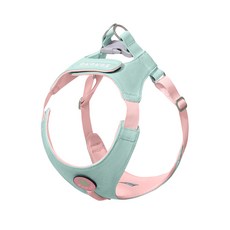 리헨 파스텔톤 강아지 반려견 고급형 원터치 소형견 중형견 하네스 민트 컬러 단품