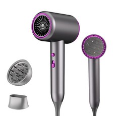 ZOZOFO 파워풍량 음이온 빠른 건조 헤어 드라이어 2000W, 그레이