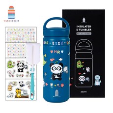 마마픽스 심플 스텐 텀블러 보온 보냉병, D텀블러-블루, 350ml, 1개