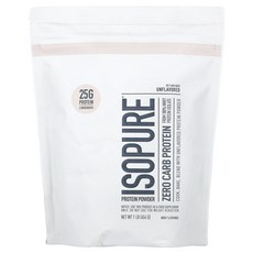Isopure 단백질 파우더 탄수화물 무함유 무맛 454g, 3개, 453g