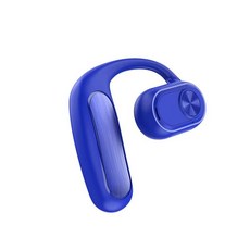 耳掛式無線藍牙耳機 掛耳式單耳機 骨傳導 超長待機 智能數控 運動藍牙耳機 蘋果華為通用, 天藍色+久戴不累耳+不入耳式,旗艦版#待機300小時+5.4版本, 1